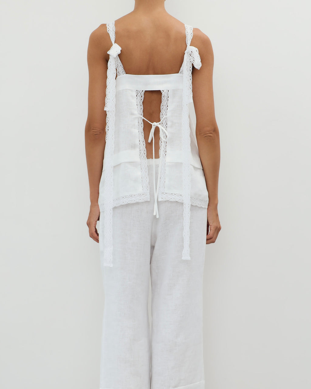 Linen Lace Cami Top