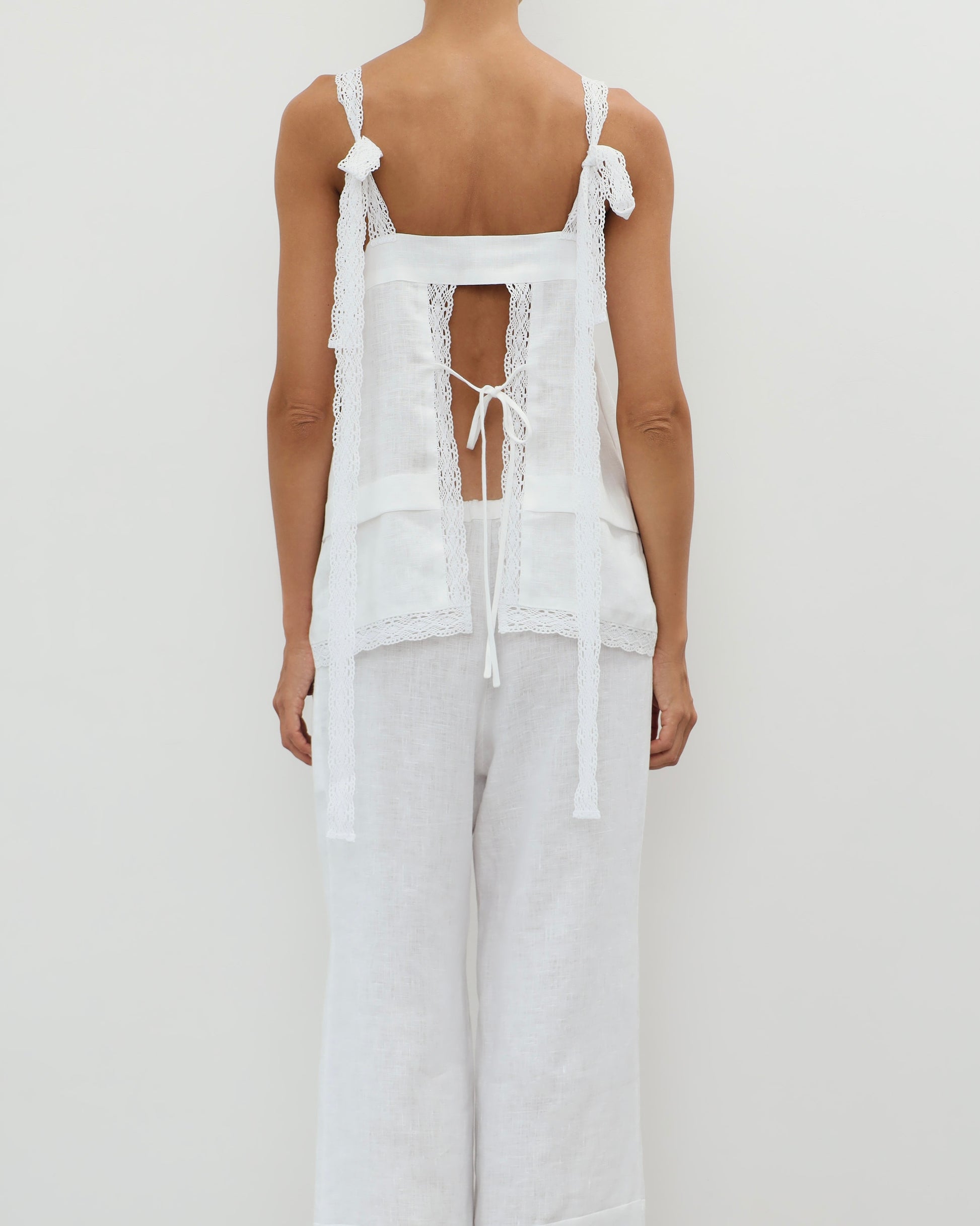 Linen Lace Cami Top