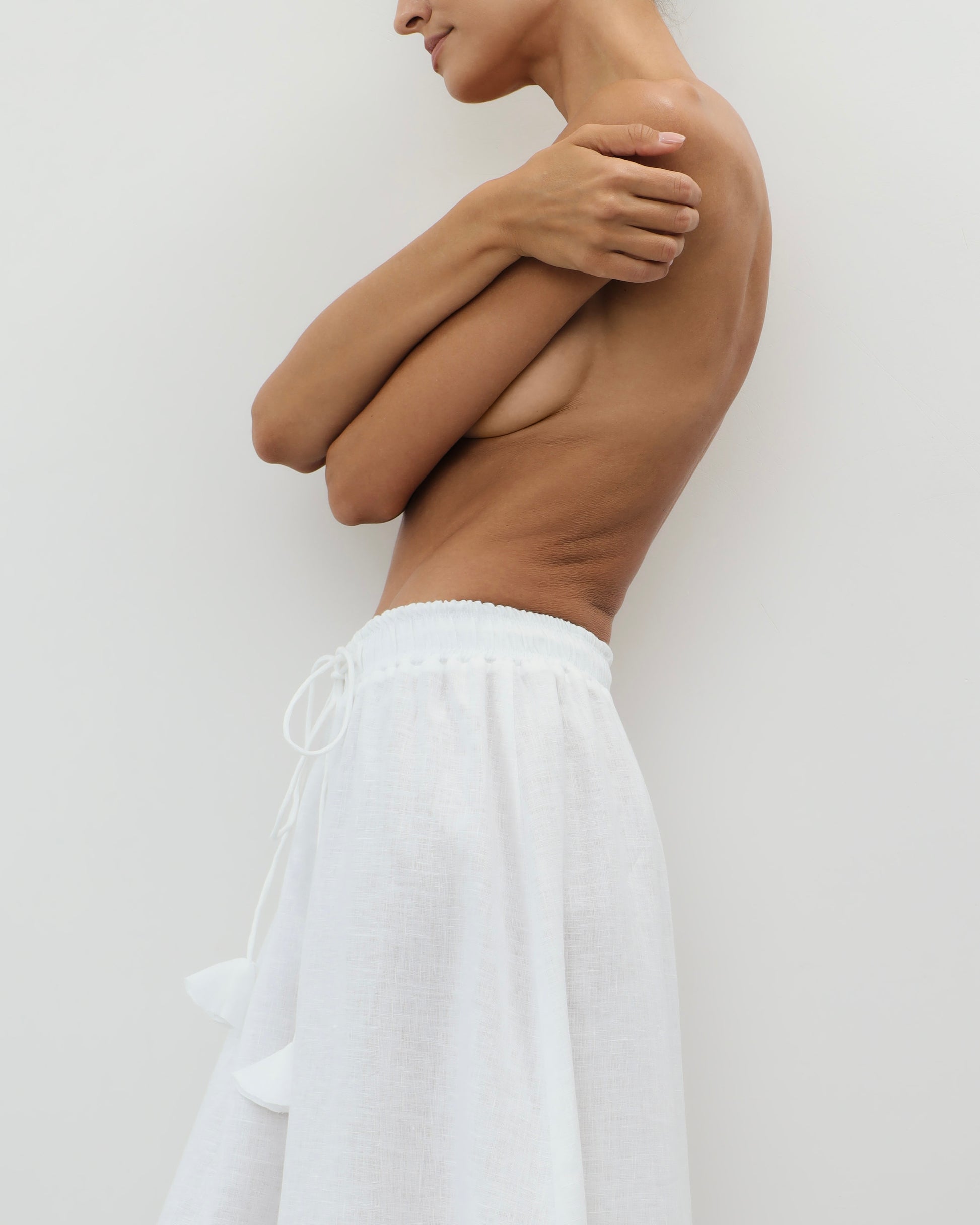 Origami Linen Skirt