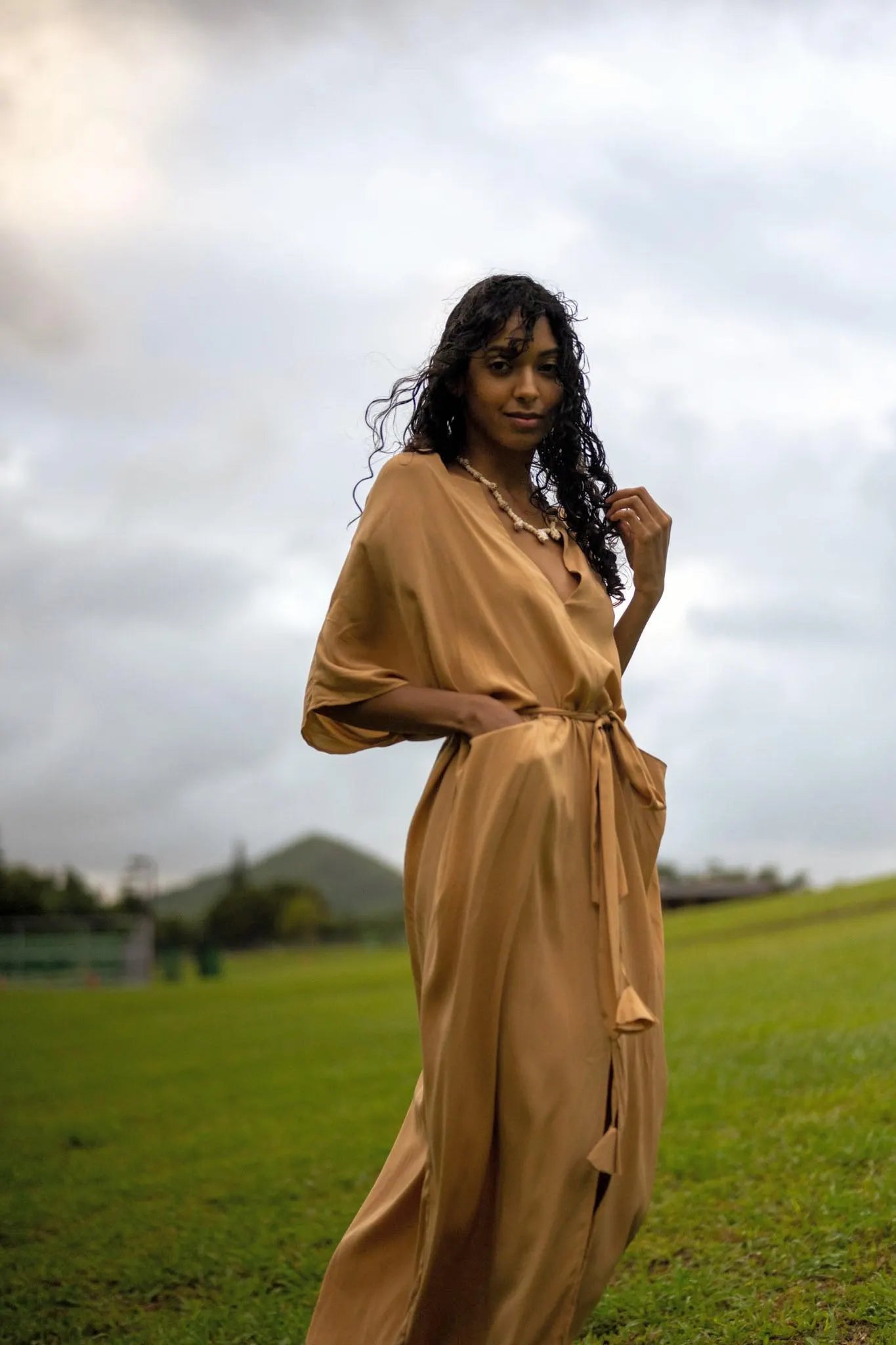 Lotus Silk Caftan