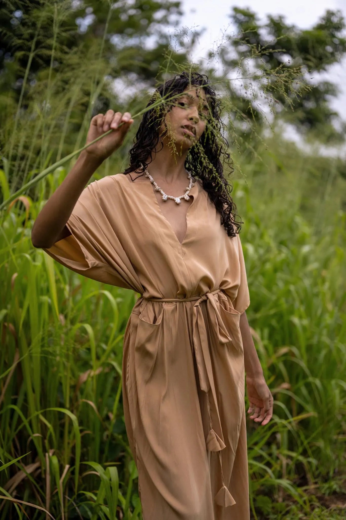 Lotus Silk Caftan